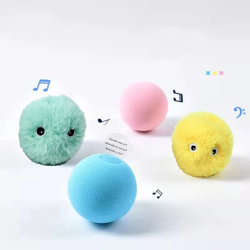 Load image into Gallery viewer, Smart Cat Toys Interactive Ball Plush Electric Catnip Training Toy Kitten Touch Sounding Pet Product Squeak Toy Ball Cat Supplie
