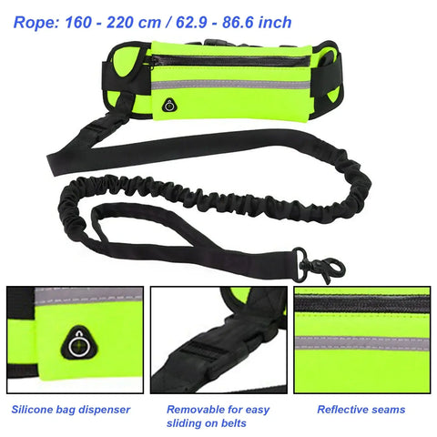 Reflective Hands-Free Dog Leash