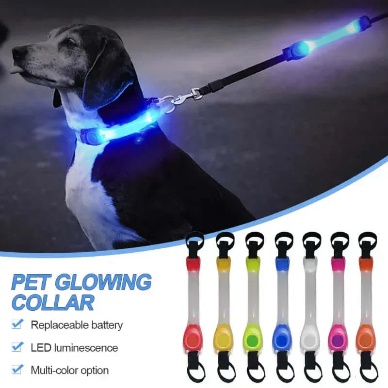Load image into Gallery viewer, Waterproof LED glowing dog collar for nighttime safety.
