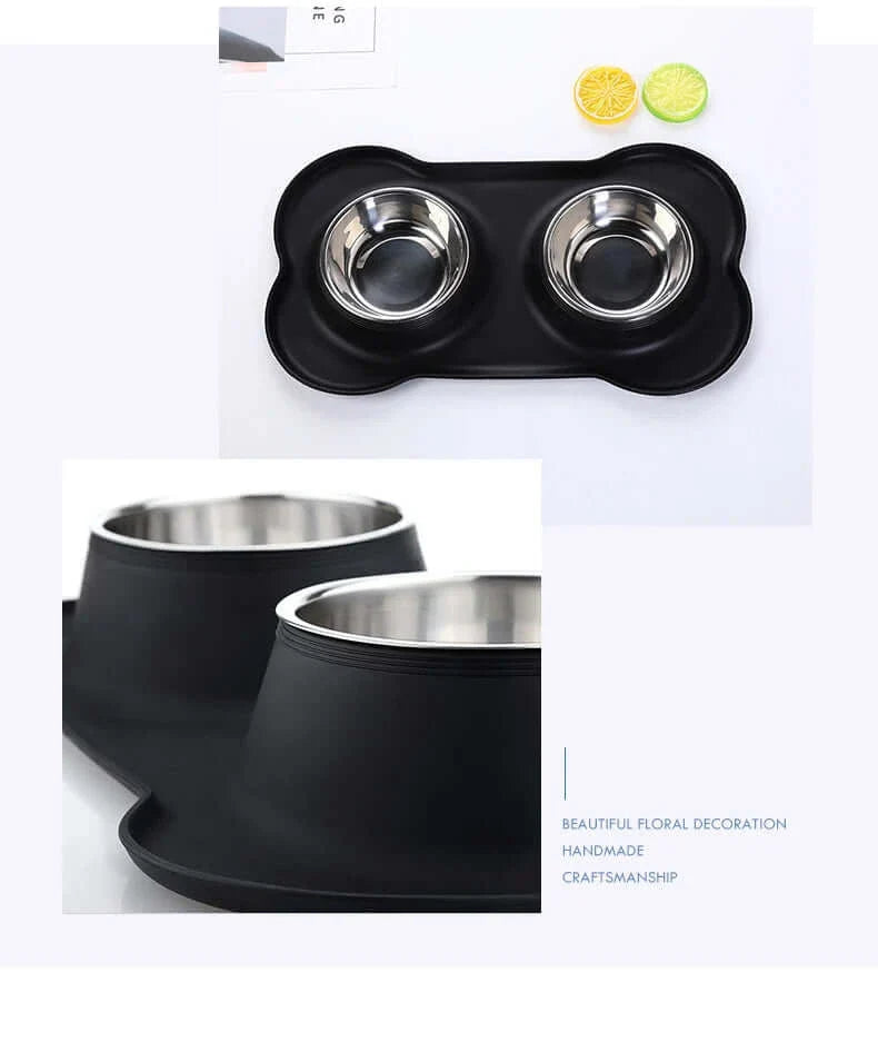 Load image into Gallery viewer, Anti-slip Mat Durable Stainless Steel Water Food Feeder Bowls For Pets
