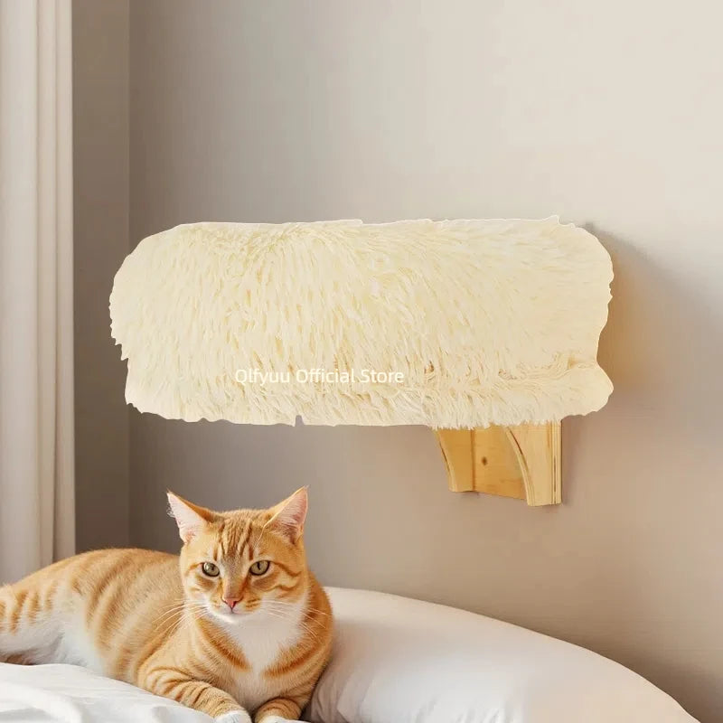 Load image into Gallery viewer, Wall Mounted Wooden Cat Space Bed
